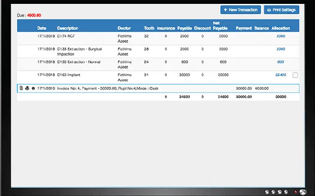 Dental billing